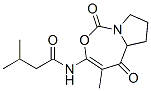 (-)-3-Methyl-N-[5a,6,7,8-tetrahydro-4-methyl-1,5-dioxo-5H-pyrrolo[1,2-c][1,3]oxazepin-3-yl]butanamide Struktur