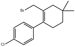 Benzene, 1-[2-(broMoMethyl)-4,4-diMethyl-1-cyclohexen-1-yl]-4-chloro- Struktur