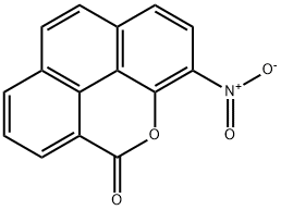 3-nitro-5H-phenanthro(4,5-bcd)pyran-5-one Struktur