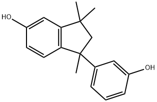 1-(3-Hydroxyphenyl)-1,3,3-trimethylindan-5-ol Struktur