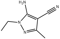 5-AMINO-1-ETHYL-3-METHYL-1H-PYRAZOLE-4-CARBONITRILE Struktur