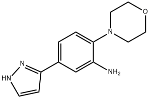 2-morpholino-5-(1H-pyrazol-5-yl)aniline Struktur