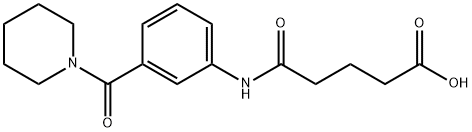 5-oxo-5-[3-(1-piperidinylcarbonyl)anilino]pentanoic acid Struktur