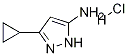 3-Cyclopropyl-1H-pyrazol-5-aMine hydrochloride Struktur