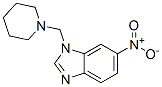 6-nitro-1-(1-piperidylmethyl)benzoimidazole Struktur