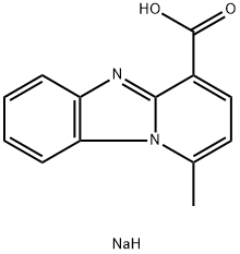 1-Methylpyrido[1,2-a]benzimidazole-4-carboxylic acid sodium salt Struktur