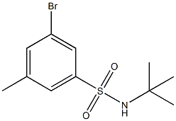 3-BroMo-N-(tert-butyl)-5-MethylbenzenesulfonaMide Struktur