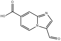 IMidazo[1,2-a]pyridine-7-carboxylic acid, 3-forMyl- Struktur