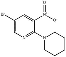 5-BroMo-3-nitro-2-(piperidin-1-yl)pyridine Struktur