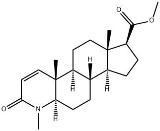 3-オキソ-4-メチル-4-アザ-5α-アンドロスタ-1-エン-17β-カルボン酸メチル 化學(xué)構(gòu)造式