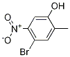 4-BroMo-2-Methyl-5-nitrophenol Struktur