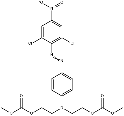 dimethyl [[p-[(2,6-dichloro-4-nitrophenyl)azo]phenyl]imino]bis(ethylenecarbonate)  Struktur