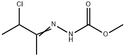 Hydrazinecarboxylic  acid,  2-(2-chloro-1-methylpropylidene)-,  methyl  ester Struktur