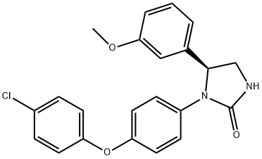 2-IMidazolidinone, 1-[4-(4-Chlorophenoxy)phenyl]-5-(3-Methoxyphenyl)-, (5S)- Struktur