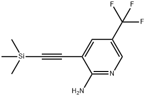 5-(Trifluoromethyl)-3-((trimethylsilyl)ethynyl)-pyridin-2-amine Struktur