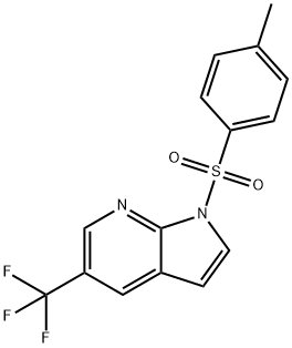 1H-Pyrrolo[2,3-b]pyridine, 1-[(4-methylphenyl)sulfonyl]-5-(trifluoromethyl)- Struktur