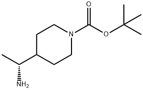 (R)-tert-butyl 4-(1-aminoethyl)piperidine-1-carboxylate Struktur