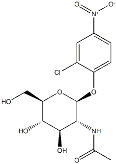 2-chloro-4-nitrophenyl-N-acetylglucosaminide Struktur