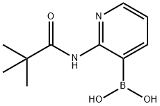 2-[(2,2-DiMethylpropanoyl)aMino]pyridin-3-boronic acid, 1036243-43-2, 結(jié)構(gòu)式