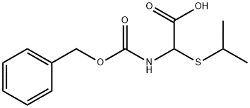 2-(benzyloxycarbonyl)-2-(isopropylthio)acetic acid Struktur