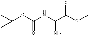 Acetic acid, amino[[(1,1-dimethylethoxy)carbonyl]amino]-, methyl ester (9CI) Struktur