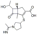 6-(1-hydroxyethyl)-2-(1-acetimidoylpyrrolidin-3-ylthio)-1-methyl-1-carbapen-2-em-3-carboxylic acid Struktur