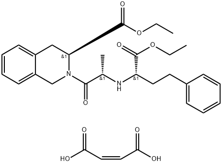 [3S-[2[R*(R*)],3R*]]-2-[2-[[1-(Ethoxycarbonyl)-3-phenylpropyl]aMino]-1-oxopropyl]-1,2,3,4-tetrahydro-3-isoquinolinecarboxylic Acid Ethyl Ester (2Z)-2-Butenedioate Struktur