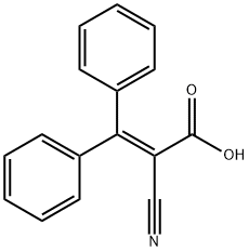 2-Cyano-3,3-diphenylpropenoic acid Struktur