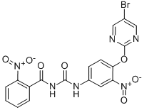 N-(((4-((5-Bromo-2-pyrimidinyl)oxy)-3-nitrophenyl)amino)carbonyl)-2-ni trobenzamide Struktur