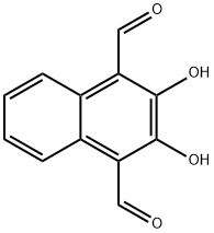 2,3-DIHYDROXYNAPHTHALENE-1,4-DICARBALDEHYDE
 Struktur