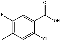 2-Chloro-5-fluoro-4-methyl-benzoic acid Struktur