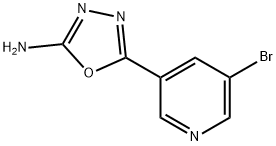 5-(5-bromopyridin-3-yl)-1,3,4-oxadiazol-2-amine Struktur