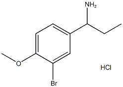 1-(3-Bromo-4-methoxy-phenyl)-propylamine hydrochloride Struktur