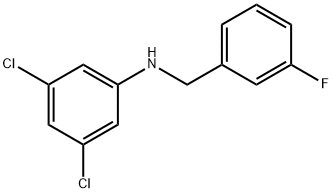 3,5-Dichloro-N-(3-fluorobenzyl)aniline, 97% Struktur