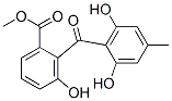 2-(2,6-Dihydroxy-4-methylbenzoyl)-3-hydroxybenzoic acid methyl ester Struktur