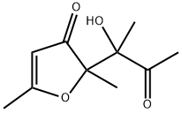 2-(1-hydroxy-1-methyl-2-oxopropyl)-2,5-dimethylfuran-3(2H)-one  Struktur