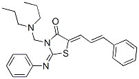 (5Z)-5-cinnamylidene-3-[(dipropylamino)methyl]-2-phenylimino-thiazolid in-4-one Struktur