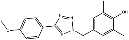 4-((5-(4-Methoxyphenyl)-2H-tetrazol-2-yl)methyl)-2,6-dimethylphenol Struktur