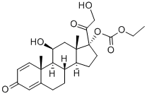 prednisolone 17-ethylcarbonate Struktur