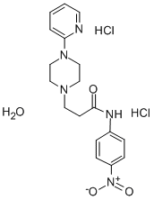 N-(4-Nitrophenyl)-4-(2-pyridinyl)-1-piperazinepropanamide dihydrochlor ide hydrate Struktur