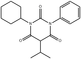 1-Cyclohexyl-5-isopropyl-3-phenylbarbituric acid Struktur