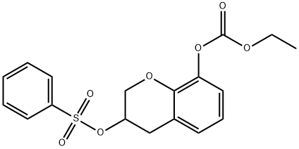 Carbonic acid ethyl-3-phenylsulfonyloxychroman-8-yl ester Struktur