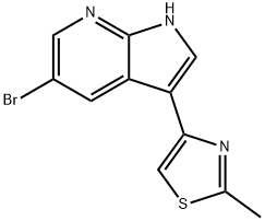 1H-Pyrrolo[2,3-b]pyridine, 5-broMo-3-(2-Methyl-4-thiazolyl)- Struktur