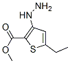 2-Thiophenecarboxylicacid,5-ethyl-3-hydrazino-,methylester(9CI) Struktur