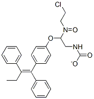 N-(2-chloroethyl)-N-nitroso-2-(4-(1,2-diphenylbutenyl)phenoxy)ethyl carbamate Struktur