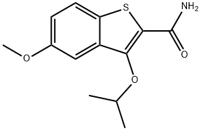 3-isopropoxy-5-methoxybenzo(b)thiophene-2-carboxamide Struktur