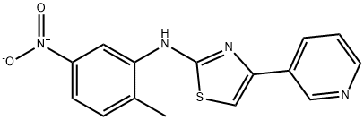 N-(2-Methyl-5-nitrophenyl)-4-(3-pyridinyl)-2-thiazolamine Struktur