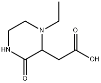 (1-ethyl-3-oxo-2-piperazinyl)acetic acid Struktur