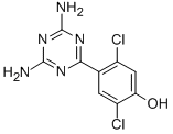 4-(4,6-Diamino-s-triazinyl)-2,5-dichlorophenol Struktur