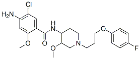 4-AMINO-5-CHLORO-N-{1-[3-(4-FLUOROPHENOXY)PROPYL]-3-METHOXY-4-PIPERIDYL}-2-METHOXYBENZAMIDE Struktur